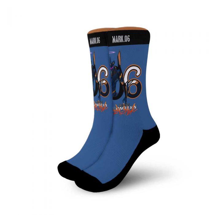 neon genesis evangelion mark 06 socks anime custom socks pt10 gearanime - Evangelion Store