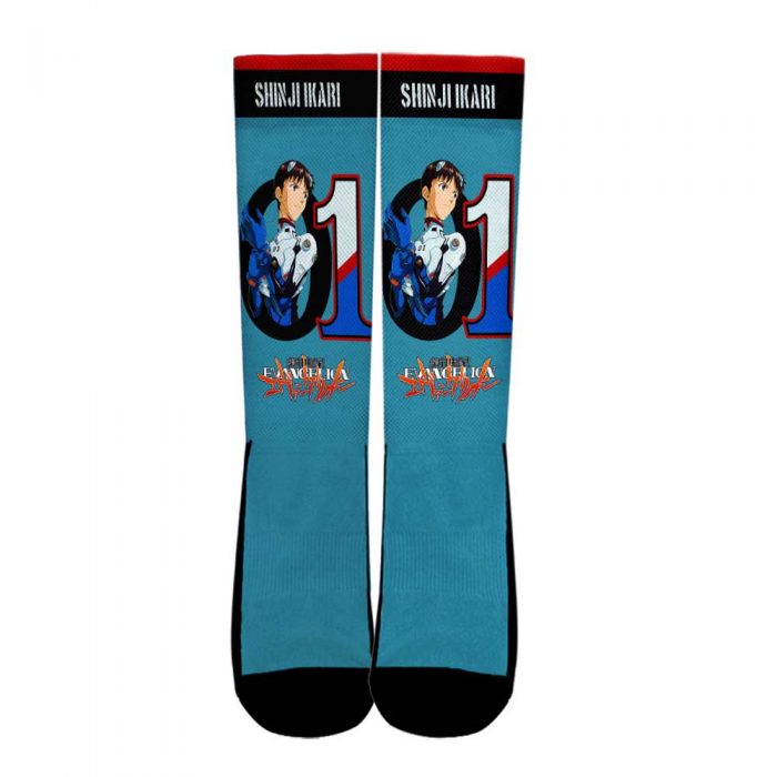 neon genesis evangelion shinji ikari socks anime custom socks pt10 gearanime 2 - Evangelion Store