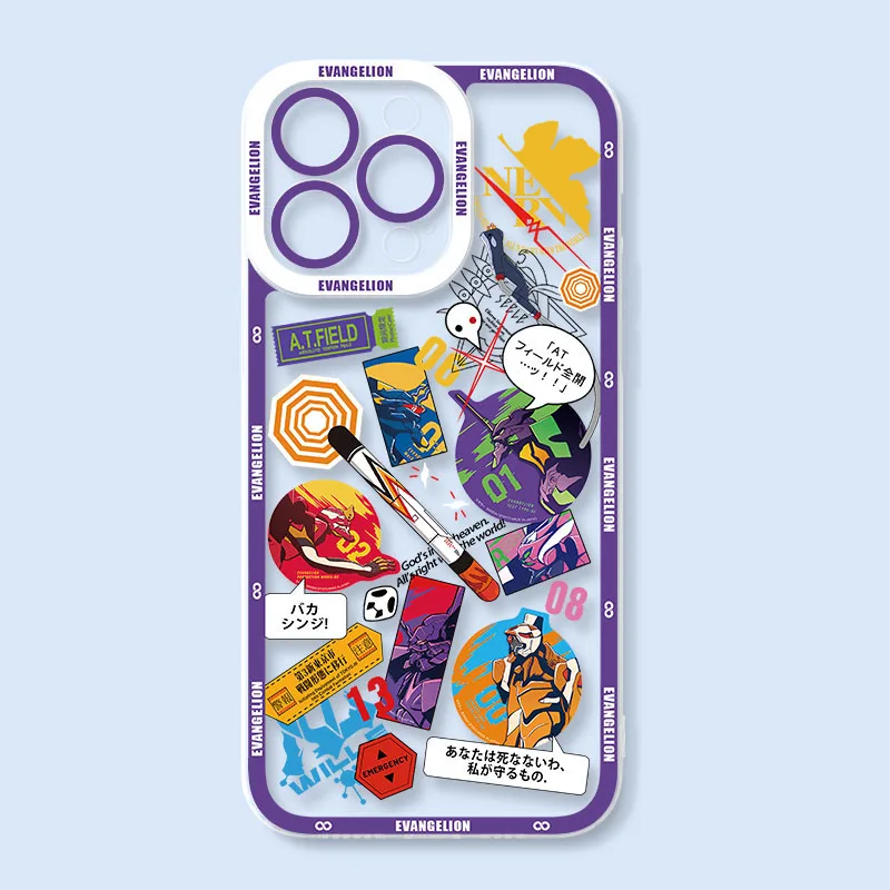 NEON GENESISES EVANGELIONS EVA Silicone Case For iPhone 15 14 Pro Max 13 12 Mini 11 7 - Evangelion Store