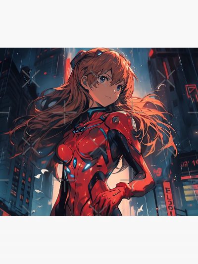 Asuka Langley Soryu The Unyielding Eva Warrior Of Neon Genesis Evangelion Tapestry Official Cow Anime Merch