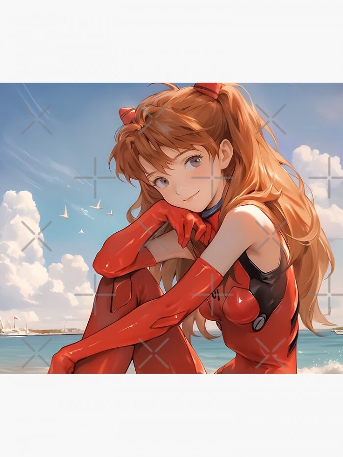 Asuka Langley Soryu The Fiery Eva Pilot In Neon Genesis Evangelion Tapestry Official Cow Anime Merch