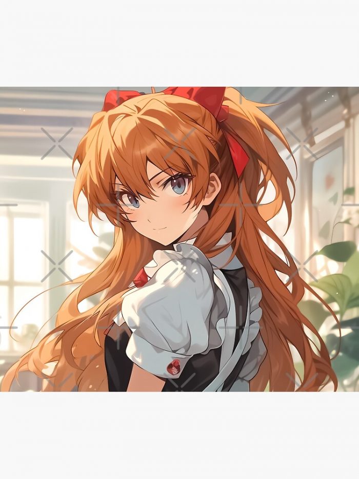 Asuka Langley Soryu Fiery Elegance In Neon Genesis Evangelion Tapestry Official Cow Anime Merch