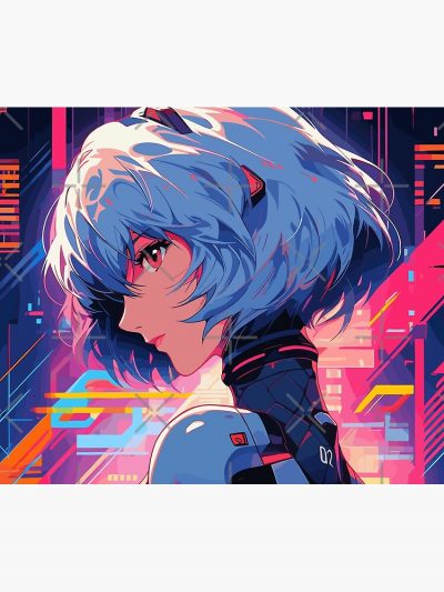 Rei Ayanami Neon Genesis Evangelion Anime Girl Waifu Tapestry Official Cow Anime Merch