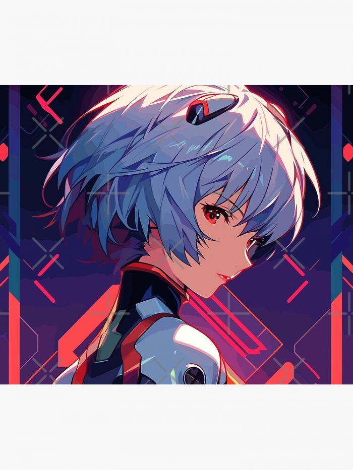 Rei Ayanami The Enigmatic Beauty Of Neon Genesis Evangelion Anime Girl Tapestry Official Cow Anime Merch