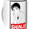 retro art shinji anime neon genesis evangelion lotus leafal transparent - Evangelion Store