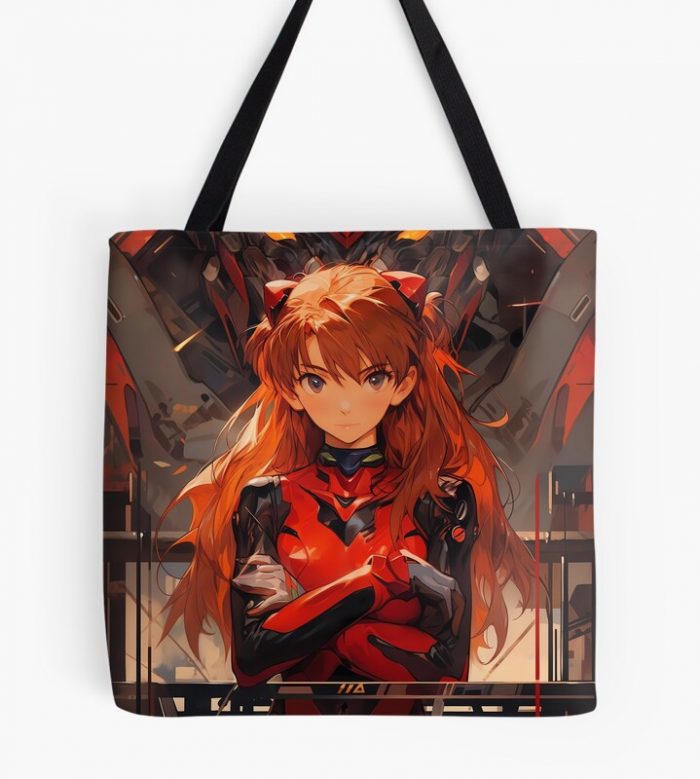 Asuka Langley Soryu Neon Genesis Evangelion Mecha Waifu Tote Bag Official Cow Anime Merch