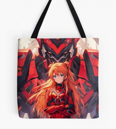 Asuka Langley Soryu - Neon Genesis Evangelion Anime Girl Waifu Unit 02 Robot Mecha Tote Bag Official Cow Anime Merch