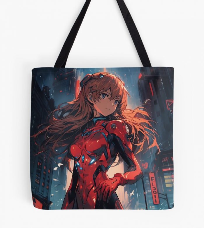 Asuka Langley Soryu The Unyielding Eva Warrior Of Neon Genesis Evangelion Tote Bag Official Cow Anime Merch