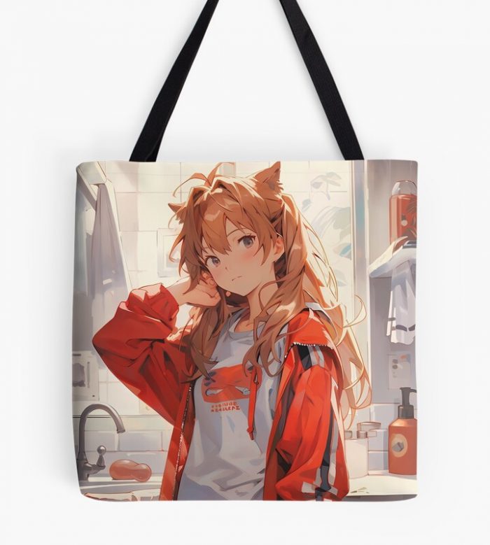 Asuka Langley Soryu The Bold And Brilliant In Neon Genesis Evangelion Tote Bag Official Cow Anime Merch