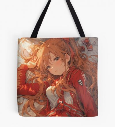 Asuka Langley Soryu Neon Genesis Evangelion Anime Girl Waifu Bedroom Kawaii Tote Bag Official Cow Anime Merch