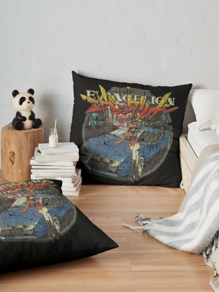 Neon Genesis Evangelion Throw Pillow Official Cow Anime Merch