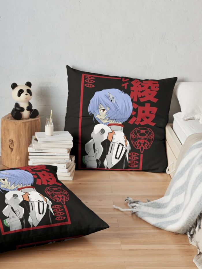 Neon Genesis Evangelion | Rei Ayanam| Perfect Gift Throw Pillow Official Cow Anime Merch