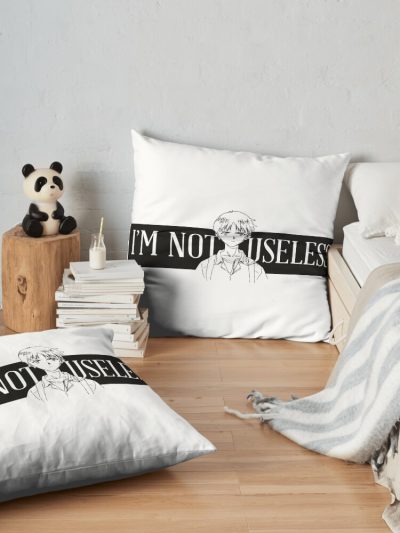 Not Useless Throw Pillow Official Cow Anime Merch