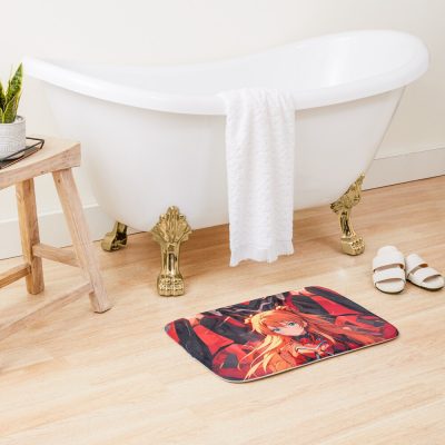 Asuka Langley Soryu - Neon Genesis Evangelion Anime Girl Waifu Unit 02 Robot Mecha Bath Mat Official Cow Anime Merch