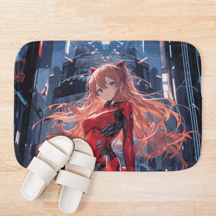 Asuka Langley Soryu Neon Genesis Waifu Bath Mat Official Cow Anime Merch