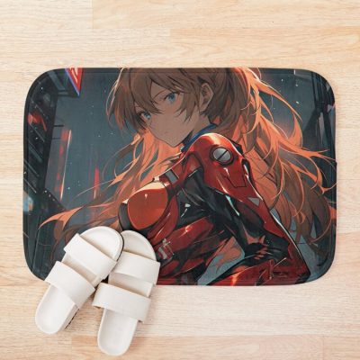 Asuka Langley Soryu Tokyo Night Temptation Anime Girl Waifu Bath Mat Official Cow Anime Merch