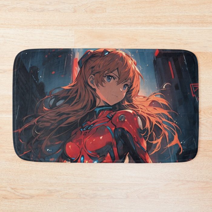 Asuka Langley Soryu The Unyielding Eva Warrior Of Neon Genesis Evangelion Bath Mat Official Cow Anime Merch