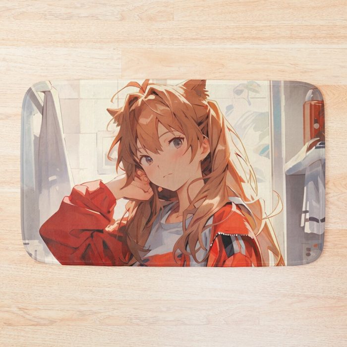 Asuka Langley Soryu The Bold And Brilliant In Neon Genesis Evangelion Bath Mat Official Cow Anime Merch