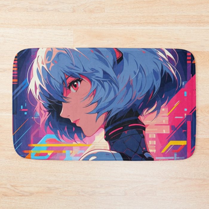 Rei Ayanami Neon Genesis Evangelion Anime Girl Waifu Bath Mat Official Cow Anime Merch