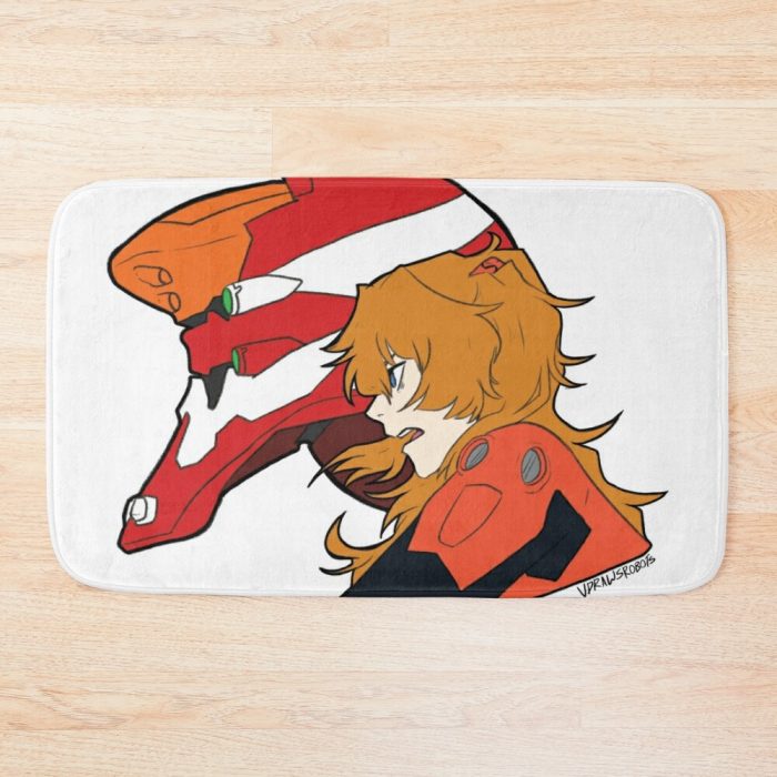 Auska And Unit 02 Bath Mat Official Cow Anime Merch