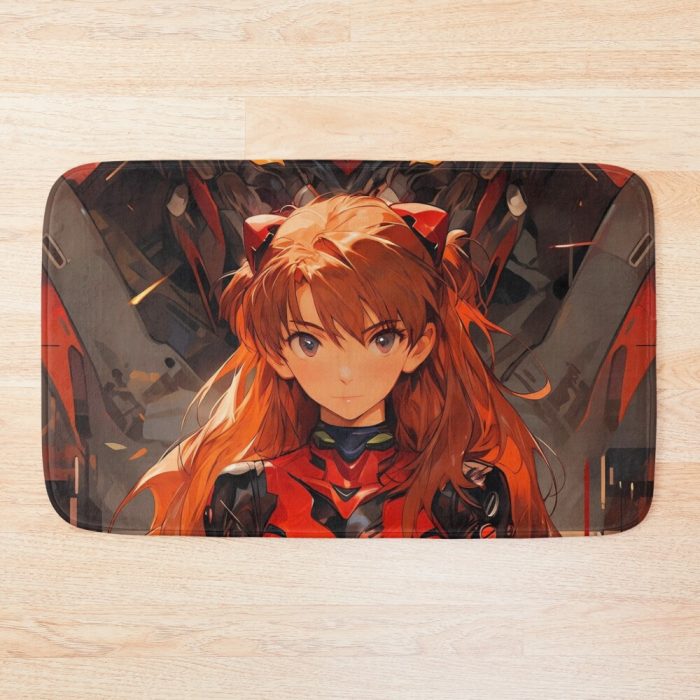 Asuka Langley Soryu Neon Genesis Evangelion Mecha Waifu Bath Mat Official Cow Anime Merch