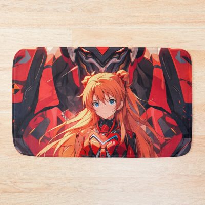 Asuka Langley Soryu - Neon Genesis Evangelion Anime Girl Waifu Unit 02 Robot Mecha Bath Mat Official Cow Anime Merch