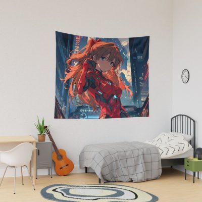 Asuka Langley Soryu Tokyo Night Reverie Anime Waifu Tapestry Official Cow Anime Merch